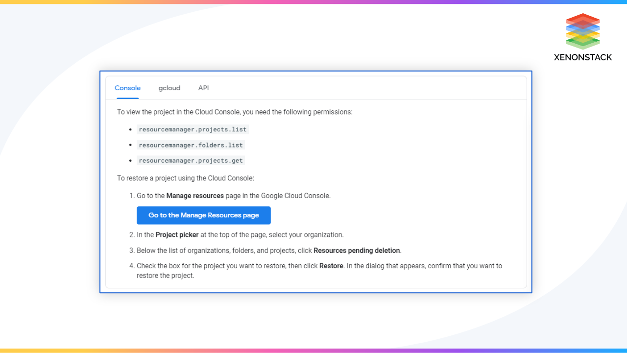 restore-project-gcp
