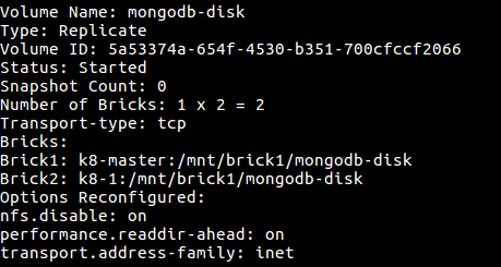 GlusterFS Cluster for MongoDB