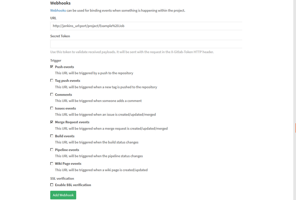 Jenkins CI-CD Step 5 - Configure GitLab to trigger the builds